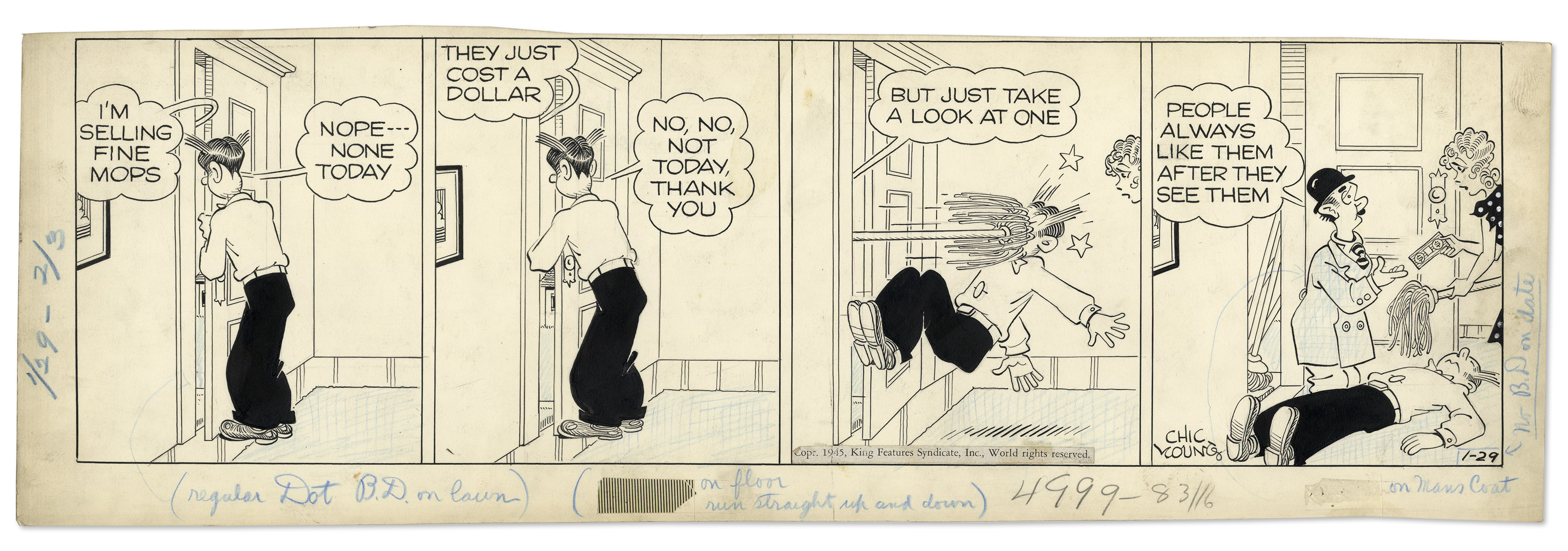 Blondie 1945 Comic Strip