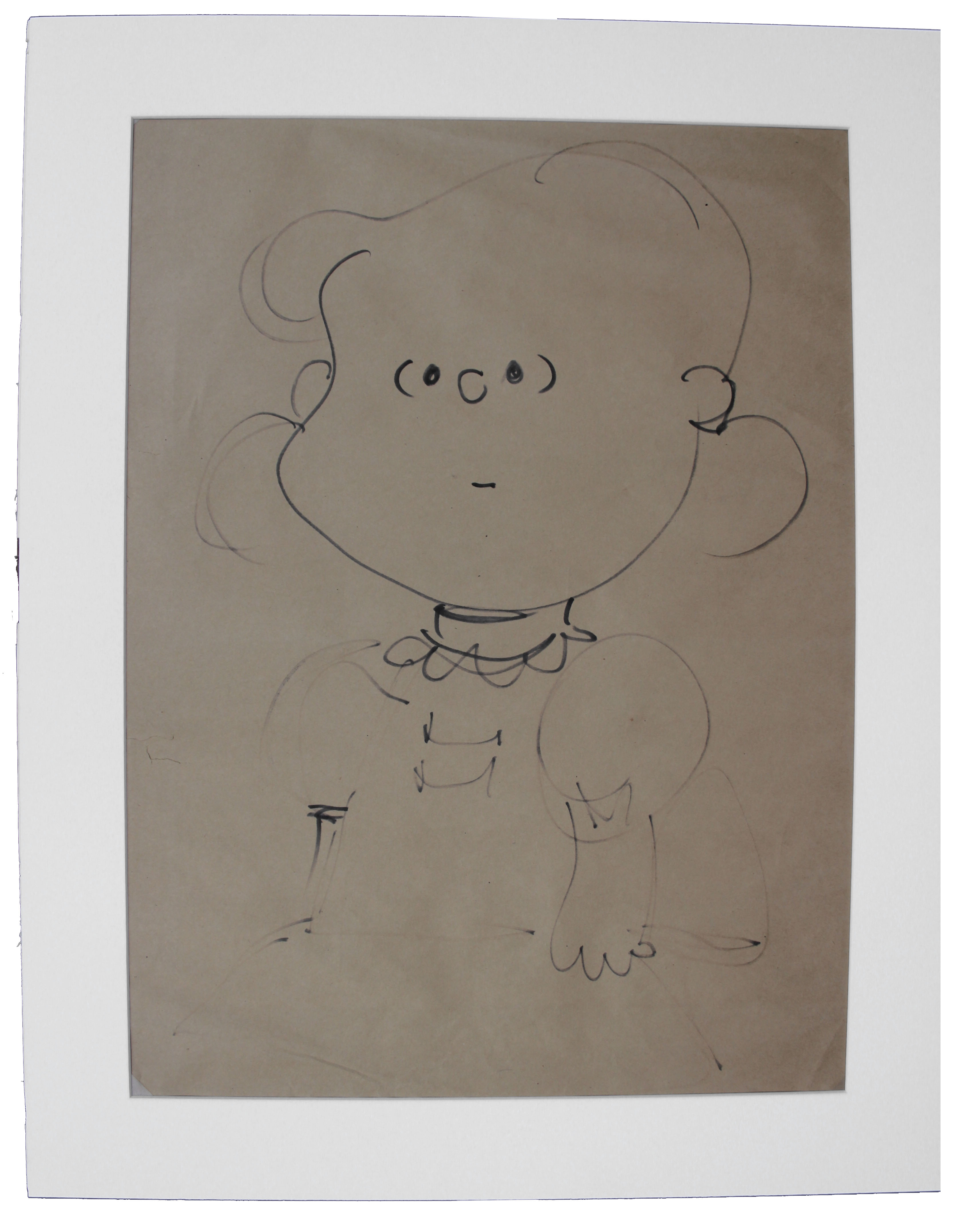 Charles Schulz Drawing of Lucy