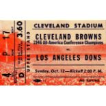 1947 Browns/Dons Ticket