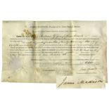 James Madison Document Signed