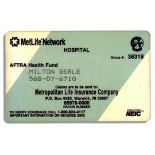 Milton Berle AFTRA Healthcare Card