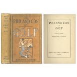 1915 ''Pro & Con of Golf'' 1st Edition