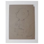 Charles Schulz Signed Drawing of Charlie Brown