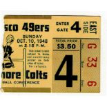 Colts/49ers Ticket Stub 1948