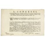 Henry Laurens Signed Military Appointment