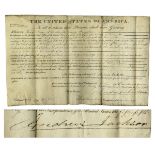 Andrew Jackson Signed Land Grant