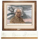 David Ben-Gurion Signed Lithograph