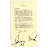 Gerald Ford Typed Letter Signed