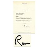 Ronald Reagan Typed Letter Signed