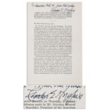 Charles Evan Hughes Document Signed