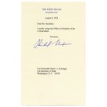 Richard Nixon Signed Souvenir Resignation