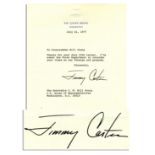 Jimmy Carter Typed Letter Signed