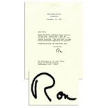 Ronald Reagan Typed Letter Signed