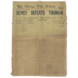 ''Dewey Defeats Truman'' Newspaper