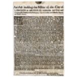 English Civil War Broadside