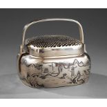 Chinese Silvered Metal Hand Warmer