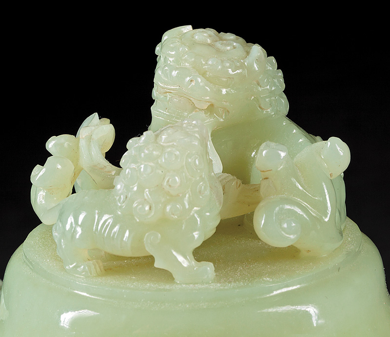 Chinese Celadon Jade Covered Tripod Censer - Image 2 of 5