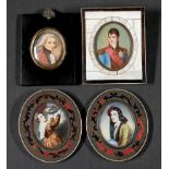 Group of Four Portrait Miniatures