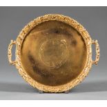 French Gilt Bronze Footed Tray