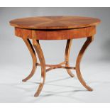 Biedermeier-Style Inlaid Fruitwood Center Table