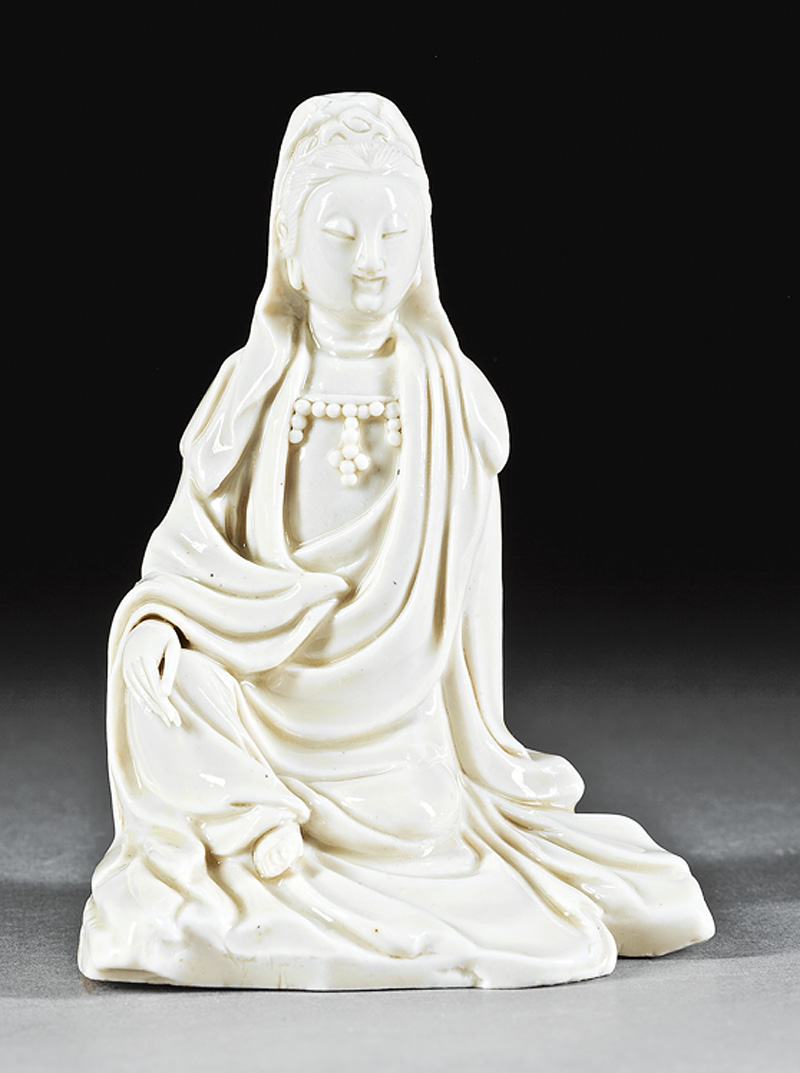 Chinese "Blanc de Chine" Porcelain Guanyin - Image 4 of 7