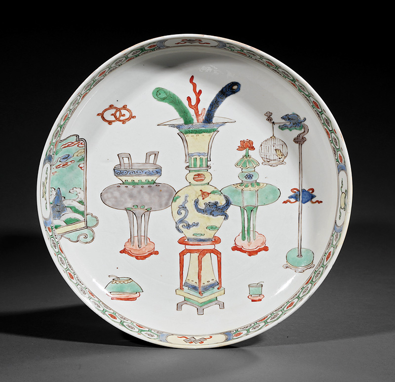 Chinese Famille Verte Porcelain Dish