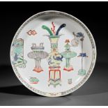 Chinese Famille Verte Porcelain Dish