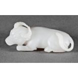 Chinese White Jade Figure of a Recumbent Buffalo