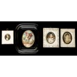 Group of Four Napoleonic Portrait Miniatures