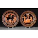 Naples (Giustiniani) Redware Etruscan Plates