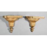 Neoclassical-Style Carved and Gilt Brackets