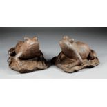 Pair ofFrench Cast Iron Garden Frogs