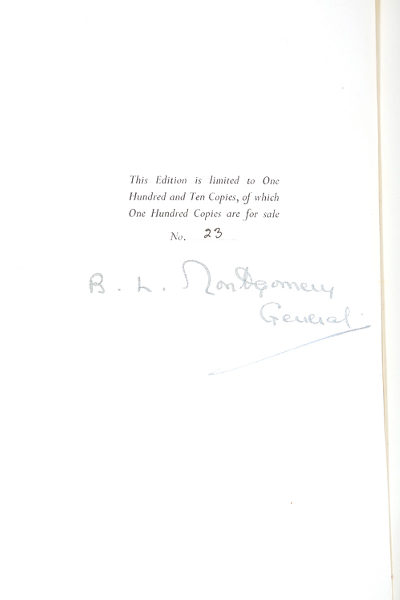 General Montgomery Signed Book, 1944 - Image 3 of 7