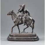 Russian Bronze Cossack Warrior and Young Woman