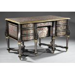 Louis XIV-Style Boulle Marquetry Bureau Mazarin