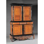 Anglo/Portuguese Ebonized and Satinwood Cabinet