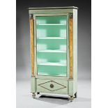 Painted, Parcel-Gilt and Faux Marbre Vitrine