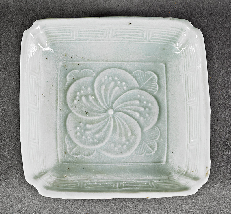 Chinese White Glazed Porcelain Square Dish