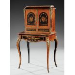 Bronze-Mounted, Ebonized, Marquetry Breau de Dame