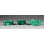 Three Russian Malachite Boxes