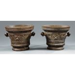 Pair ofContinental Bronze Urns