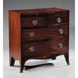 George III Mahogany Bowfront Bachelor's Chest