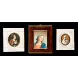 Group of Three Religious Portrait Miniatures