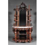 American Rococo Carved and Laminated Rosewood Etagere, mid-19th c., attr. to J. and J.W. Meeks,