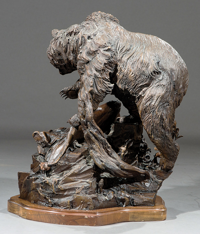 Lorenzo E. Ghiglieri (American, b. 1931), "Unconquered", 1985, bronze, signature, date, and "9/28" - Image 3 of 4