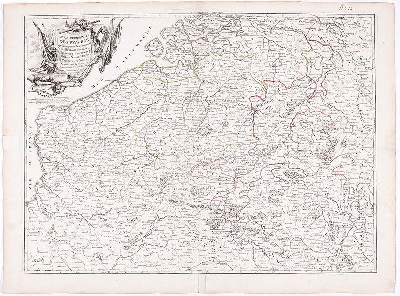 Four Antique French Maps of Holland and Belgium, incl. "Partie Septentrionale des Pays Bas...", "