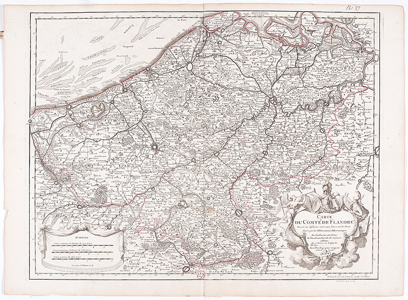 Four Antique French Maps of Holland and Belgium, incl. "Partie Septentrionale des Pays Bas...", " - Image 2 of 4