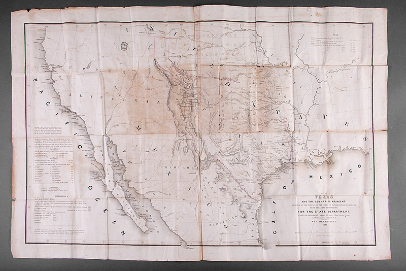 [Map of Texas], Emory, William H., "Map of Texas and the Countries Adjacent: Compiled in the