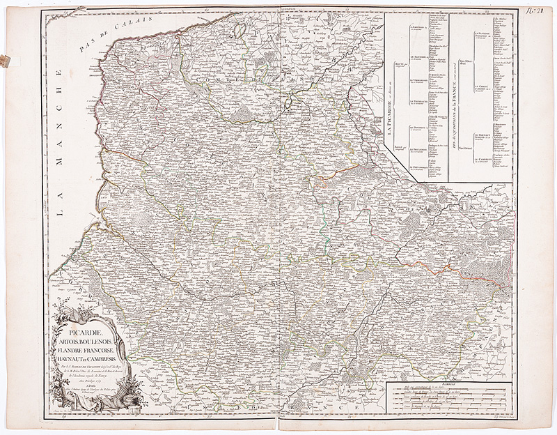 Four Antique French Maps of Holland and Belgium, incl. "Partie Septentrionale des Pays Bas...", " - Image 3 of 4