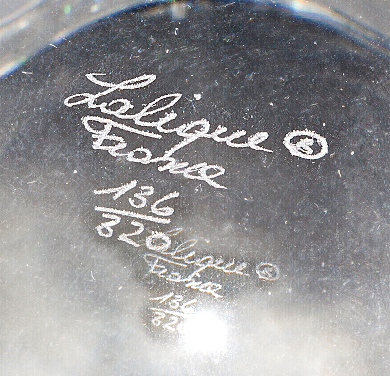 Lalique "America's 32nd Cup" Clear and Frosted Glass Center Bowl, engraved "Lalique France", - Image 4 of 4